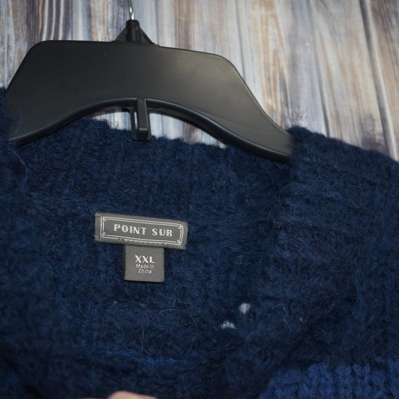 Point Sur Pointelle Knit Sweater Wool Alpaca XXL - Picture 4 of 8